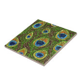 RABロカビリーカラフルピーコックフェザープリント タイル (側面)