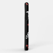 RABロカビリースカルとさくらんぼオンブラック Case-Mate iPhoneケース (裏面/右)