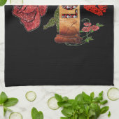 RABロカビリーバララブ&リップスティック キッチンタオル (折り畳み)