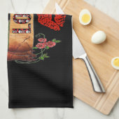 RABロカビリーバララブ&リップスティック キッチンタオル (四つ折り)