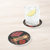 RABロカビリーバララブ&リップスティック コースター (側面)