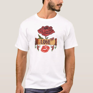 RABロカビリーバララブ&リップスティック Tシャツ