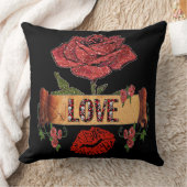 RABロカビリーバレンタインバララブ&リップスティック クッション (ブランケット)