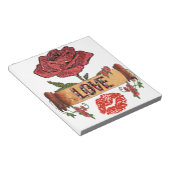 RABロカビリーバレンタインバララブ&リップスティック ノートパッド (アングル)