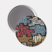 RABロカビリーヒョウパズルプリントギフト マグネット (正面/裏面)