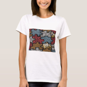 RABロカビリーヒョウパズルプリントギフト Tシャツ