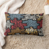 RABロカビリーヒョウパズルプリント枕 ランバークッション (ブランケット)