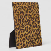 RABロカビリーヒョウ印刷ブラウン金ゴールド フォトプラーク (側面)