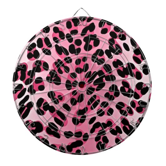 RABロカビリーピンクチータプリント ダーツボード (正面)