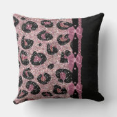 RABロカビリーピンクヒョウ印刷リボン弓 クッション (裏面)