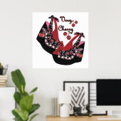 RABロカビリーブリーさくらんぼシューズ ポスター (ホームオフィス)