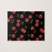 RABロカビリーヴェリさくらんぼさくらんぼオンブラック ジグソーパズル (横)