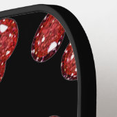 RABロカビリーヴェリさくらんぼさくらんぼオンブラック ピックルボールラケット (左詳細)