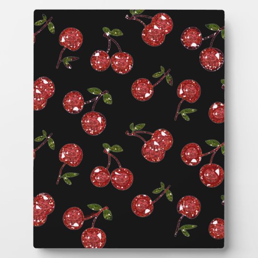 RABロカビリーヴェリさくらんぼさくらんぼオンブラック フォトプラーク (正面)