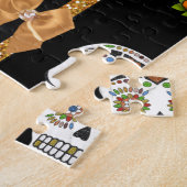 RABロカビリー金ゴールドヒョウ印刷シュガースカル ジグソーパズル (側面)