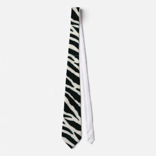 RAB Rockabilly Zebra Print Black & White ネクタイ