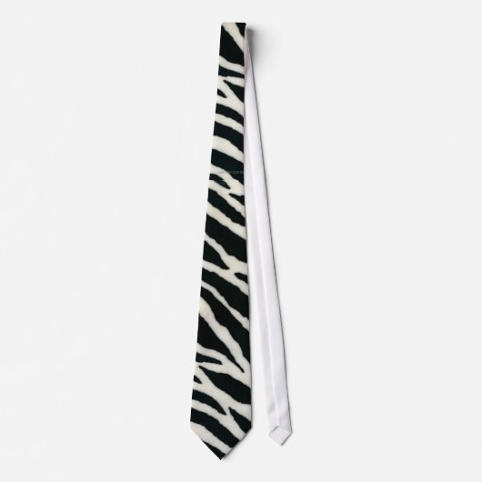 RAB Rockabilly Zebra Print Black & White ネクタイ (正面)