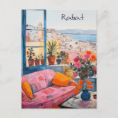 Rabat Morocco Travel City Painting Aesthetic ポストカード (正面)