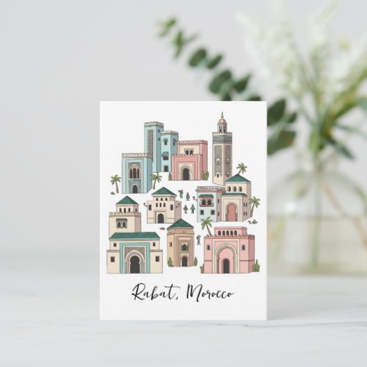 Rabat Morocco Travel Postcard ポストカード (スタンド正面)