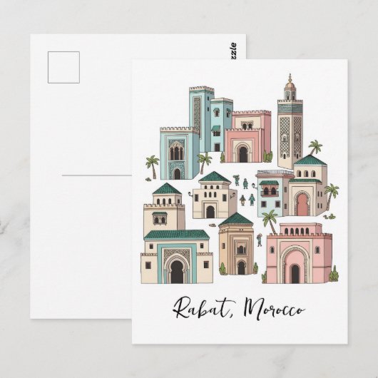 Rabat Morocco Travel Postcard ポストカード (正面/裏面)