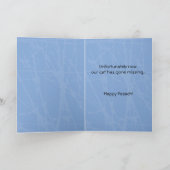 RABBI おもしろい PASSOVERグリーティングカード カード (内部)