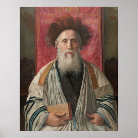 Rabbi – の絵画by Isador Kaufmann - Circa 1920 ポスター (正面)
