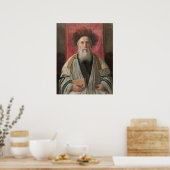 Rabbi – の絵画by Isador Kaufmann - Circa 1920 ポスター (キッチン)