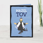 RABBI MAZEL おもしろい TOVおめでとうございます カード (正面)