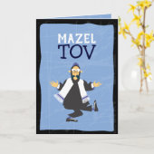RABBI MAZEL おもしろい TOVおめでとうございます カード (黄色い花)