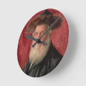 Rabbi of Nadvorno, c.1910のポートレート(油 ラウンド壁時計 (傾斜)