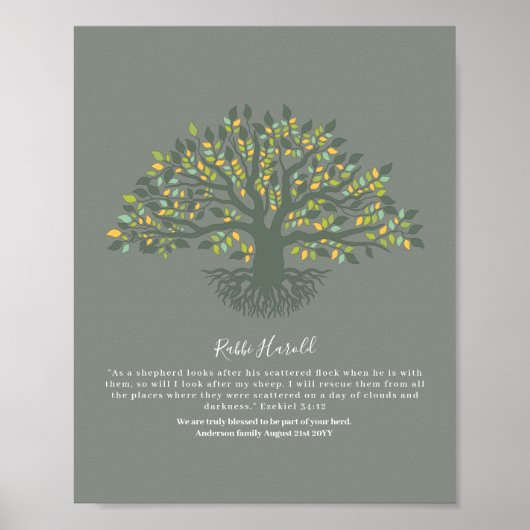 RABBI Thank You Gift, Ezekiel 34 Wall ART BUDGET ポスター (正面)