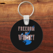 Rabbie Burns Quote Freedom Whisky Scottish Colors  キーホルダー (正面)