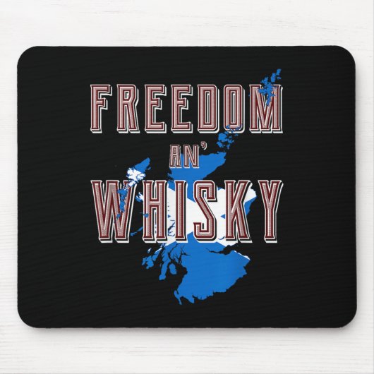 Rabbie Burns Quote Freedom Whisky Scottish Colors  マウスパッド (正面)