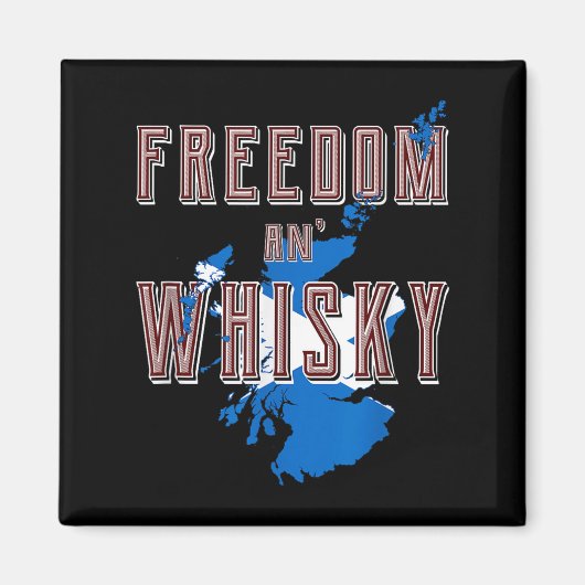 Rabbie Burns Quote Freedom Whisky Scottish Colors  マグネット (正面)