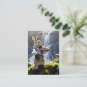 Rabbit'遊s Violin – かわいい音楽先生カード 名刺 (スタンド正面)