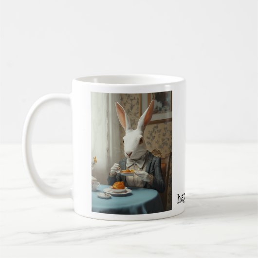 Rabbit エレガント at Tea Time コーヒーマグカップ (左)