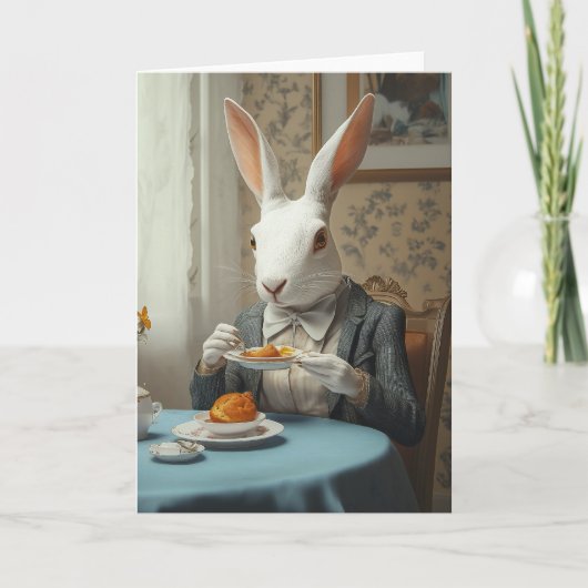 Rabbit エレガント at Tea Time 招待状 (正面)