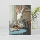 Rabbit エレガント at Tea Time 招待状 (スタンド正面)
