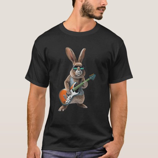 Rabbit 遊's Electric Guitar - Animal Rabbit Lov Tシャツ (正面)