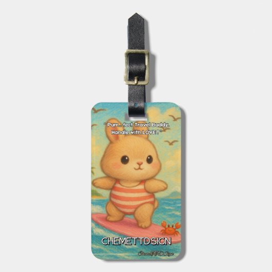 Rabbit 04 Kids ラゲッジタグ (正面縦)