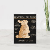 Rabbit Anatomy Bunny Lover Animal Pet Owner カード (正面)