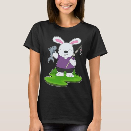 Rabbit Angler Fish Fishing Tシャツ (正面)