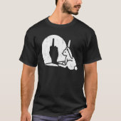Rabbit Animal Bunny Shadow Play Pun Tシャツ (正面)
