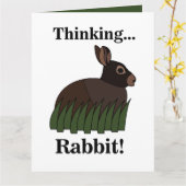 Rabbit Animal Cute Bunny カード (黄色い花)