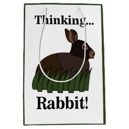 Rabbit Animal Cute Bunny ミディアムペーパーバッグ