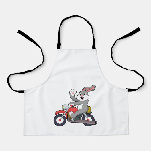 Rabbit asバイクもしくは自転車に乗る人with Motorcycle.PNG エプロン (正面)