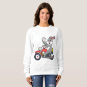 Rabbit asバイクもしくは自転車に乗る人with Motorcycle.PNG スウェットシャツ (正面フル)