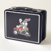 Rabbit asバイクもしくは自転車に乗る人with Motorcycle.PNG メタルランチボックス (裏面)