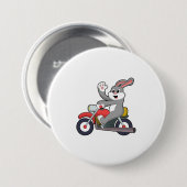 Rabbit asバイクもしくは自転車に乗る人with Motorcycle.PNG 缶バッジ (正面&裏面)