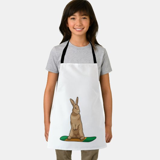 Rabbit as Snowboarder with Snowboard エプロン (インサイチュ)